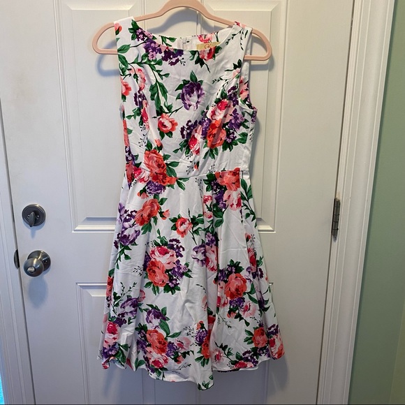 Grace Karin Retro Inspired Floral Full Dress Sz M - Picture 1 of 6